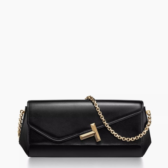 Tiffany & Co. Shiny Mini Black Clutch with Gold Chain - Picture 10 of 10